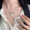 Collar de mariposa mágica para mujer, colgante estilo chino dulce, nuevo estilo 2024, exquisita y linda cadena de clavícula.