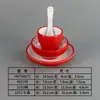 Vajilla de Melamina Platos de Dos Colores para Restaurantes de Hot Pot y Barbacoa, Platos Cuadrados de Barbacoa Comerciales de Imitación Porcelana
