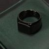 Anillo de Personalidad para Hombre Cuadrado Simple Caliente Europeo y Americano Transfronterizo Anillo de Acero de Titanio Anillo de Acero Inoxidable