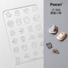 Molde de unha de celebridade online silicone 3D relevo borboleta urso Cristal epóxi diy esculpido silicone de alta transparência
