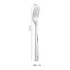 Nuevo Acero Inoxidable 304 Hueco Portátil Cuchillo, Tenedor y Cuchara de Viaje Plegables Cubiertos Tenedor de Cuchara de Dos Agujeros Cuchillo Cubiertos de Estudiante para Exteriores