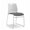 Silla simple de plástico con forma de lazo y respaldo integrado para salas de conferencias de empresas, discusiones de oficina, estar sentado durante mucho tiempo y capacitación