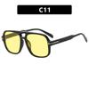 Gafas de sol vintage 2025 con montura grande y doble haz en forma de T, nuevas gafas de sol estilo aviador de red roja con interior de red roja para mujer