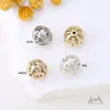 Ouro 14K Preenchido Cor Duradoura Esfera Oca DIY Artesanal Contas Redondas Acessórios para Joias Contas Espaçadoras Material para Contas de Colar e Pulseira