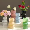 Jarrón de Vidrio Vintage Minimalista, Adorno Hidropónico Transparente, Arreglo de Flores para Plantas Verdes, Decoración de Sala de Estar de Alto Estilo Estilo-Ins de Nicho