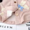 Agasalho Infantil Primavera & Outono 2025 Novo Estilo Cardigan Bebê Roupa Feminina Versátil Estilo Coreano com Capuz Bebê Durável