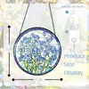 Pegador de Sol de Vitral Transfronteiriço, Decoração Pendente para Janela Redonda, Pingente Decorativo de Luz e Sombra para Jardim, Decoração Vintage