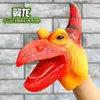 Venda Direta da Fábrica Luvas de Fantoche de Mão Dinossauro Borracha Macia Triceratops Tiranossauro Rex Modelo de Animal de Simulação Infantil Brinquedo de Menino