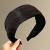 Diadema Exquisita Maillard de Ala Ancha y Corona Alta para Mujer, Nueva Diadema de Otoño 2026, Accesorio para el Cabello de Uso Diario de Alta Gama