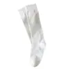 Calcetines largos para mujer, nuevo estilo de otoño, calcetines blancos hasta la pantorrilla estilo coreano, calcetines con volantes, calcetines largos para mujer para combinar con botas largas, calcetines de algodón