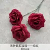 Ramo de Flores Artificiales Rosa Diamante de 3 Piezas Producto Terminado Flores de Seda Artificial para Arreglos de Boda Flores de Plástico para Decoraciones de Boda