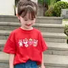 Camiseta de Algodón Puro para Niños Mayores, Ropa de Verano Moderna y Linda, Nuevo Estilo Verano Niñas Top Suelto Estilo Coreano para Niñas