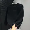 Directo de fábrica: Sudadera casual de manga larga para hombre estilo coreano, capa base gruesa, moda primavera/otoño 2026, bordada, versátil