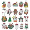 Mezcla 20 Aceite de Goteo Blanco K Muñeco de Nieve Navideño Árbol de Navidad Papá Noel Colgante de Aleación Pulsera DIY Accesorios de Joyería