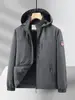 23516 # Jaqueta Masculina Primavera e Outono 2024 Nova Casual Tamanho Grande Top com Capuz Jaqueta Corta-vento e Impermeável Jaqueta Estilo Especial