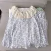 Directo de Fábrica Otoño Nueva Llegada Celebridad de Internet Transmisión en Vivo Más Vendido Doble Borde Largo de Encaje Pijama Algodón Nube Dulce Ropa para el Hogar