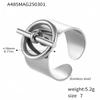 Anillo Hidráulico Abierto Distintivo de Hip Hop Europeo y Americano Sugar para Mujer Pulsera Anillo de Acero Inoxidable Chapado al Vacío PVD Oro de 18 Quilates para Mujer