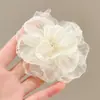 Pasador con Flores Laterales para Mujer, Nuevo Estilo 2026 Accesorio Floral para el Cabello, Pinza para el Cabello Estilo Coreano, Pasador Rojo para Flequillo