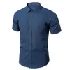 Camisa Branca Masculina Manga Longa Não Amassa Corte Formal para Negócios Estilo Coreano Profissional para Trabalho Camisa Branca Casual Masculina