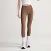 Calça de Yoga Feminina Cintura Alta Levanta Bumbum Cintura de Gel Pêssego Tamanho Grande Justa Calça Fitness Calça Esportiva de Micropressão Leggings para Corrida