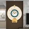 Reloj de Pared Artístico de Lujo Moderno, Instalación sin Taladro, Decoración de Reloj para Sala de Estar, Reloj de Pared Silencioso de Gama Alta, Elegante Reloj de Pared