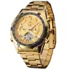 Reloj Mecánico Automático Parcial Tourbillon de Moda Casual con Esfera Grande para Hombre Forsining Fuxini