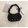 Bolsa de Axila Fresca e Doce com Bolinhas para Mulheres 2026 Nova Elegante Nicho Plissada Bolsa Dumpling Versátil para o Dia a Dia Bolsa de Ombro