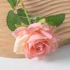 Simulação flanela flor rosa chifre rosa flor artificial casamento casa Dia dos Namorados decoração sentir buquê parede de flores