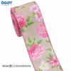 Cinto de cópia de fio de ferro de 63 mm, menta, mambo, rosa, verde, flores, verão, fresco, e, tema fresco, lançamento, decorativo, imitação, cânhamo, tecido