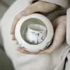 Accesorios Cerámicos Pintados a Mano para Ceremonia de Té de las Dinastías Tang y Song, Cuenco Grande de Bambú para Agua para Uso Doméstico