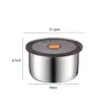 Contenedor de Acero Inoxidable para Alimentos con Tapa, Recipiente Hermético, Bol Redondo para Alimentos, Caja de Almacenamiento, Organizador Conveniente para Refrigerador, Lonchera
