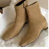 Botines de Punta Aguda para Mujer 2025 Nuevos Botines de Otoño e Invierno Estilo Francés Botines Delgados de Nicho para Mujer Botines Martin de Gamuza para Mujer