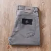 Pantalones rectos grises de verano para hombre, finos, de algodón puro, microelásticos, lavado pesado, alta gama, lujo ligero, vaqueros casuales holgados