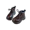 Botas Martin para niños 2026 primavera y otoño nuevo estilo botas individuales estilo británico botas de cuero de media altura retro para niñas botas cortas de moda