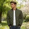 Chaqueta de algodón acolchada con rombos para hombre talla europea cuello alto chaqueta ligera abrigo de algodón cálido estilo casual americano ropa de hombre al por mayor