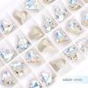 Explosões transfronteiriças coração torto unha Diamante amor fundo pontiagudo cristal diamante unhas jóias diy celular shell acessórios
