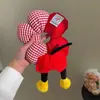 Lindo Scrunchie de Flor de Trasero de Mickey para Mujer, Goma para el Cabello de Bola Rellena de Algodón de Alta Gama, Cuerda de Pelo de Felpa para Cola de Caballo