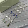 Novo bracelete de alta qualidade transfronteiriço Borboleta da Sorte para mulheres, espessamente banhado a ouro rosa 18k, design de trevo de quatro folhas e folha floral usinado em CNC