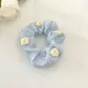 Scrunchie Fofo Estilo JK Acadêmico Coreano, Elástico de Cabelo para Meninas, Acessório de Cabelo