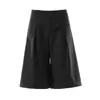 Calças Cropped de Perna Larga Plissadas Limpas e Estilosas para Homens, Shorts Casuais de Verão Tendência para Casais com uma Vibe Legal e Descolada