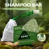 Barra de Shampoo de Folha de Platycladus Arborvitae Personalizada Transfronteiriça Barra de Shampoo Antiqueda Sabonete Herbal Volumizador e Fofo