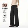 Pantalones Casuales Rectos Ligeros Transpirables Estilo Retro Americano Lino Sintético Calidad Tiktok Nuevos de Verano para Hombre Pantalones Largos de Gama Alta