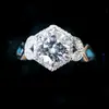 Anel de amor feminino Huajie transfronteiriço explosões platina imitação zircônio branco requintado moda vendas diretas de fábrica