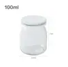 Botella para pudín, caramelo de caramelo, gelatina, molde para hornear pudín, apto para horno, vidrio resistente a altas temperaturas, taza de yogur de moda con tapa