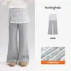 Pudding Haru Ropa de Otoño para Niñas Ropa Infantil Pantalones Casuales Otoño 2026 Nuevo Estilo Falda de Encaje para Niños Cortinas Pantalones Micro Acampanados
