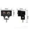 Faro LED cuadrado de doble lente externo para motocicleta de venta caliente transfronteriza 12-80v Faro brillante universal