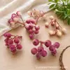 Frutas Cinzas Artificiais de 3 Pontas e 9 Cabeças Frutas de Natal Mirtilo Frutas de Espuma Adereços de Fotografia Decoração de Casa