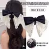Pasador Original de Encaje y Satén con Lazo para Mujeres, Pinza para el Cabello de Agarre Trasero de Estilo Pequeña Fragancia de Alta Gama para Adultos
