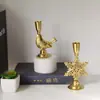 Portavelas Metálico Estilo Europeo para Navidad Decoración de Mesa Copa de Velas Romántica para Boda Accesorios para Fotografía Decoración de Ambiente Mayoreo