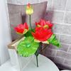 Simulación Loto Hogar Salón de Buda Decoración Flor de Seda Proyecto Exterior Paisajismo Ramo de Flores Flor Falsa Arreglo Floral